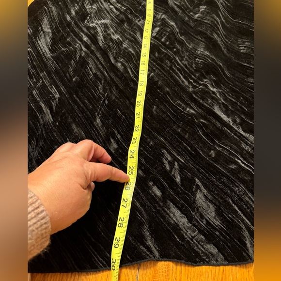 Vintage Y2K Womens Velvet Midi Skirt Black Size 18 Style & Co Festive Goth - Picture 3 of 6